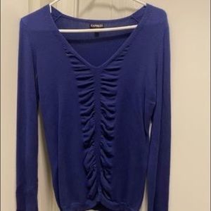 Express Blue Long Sleeve Top